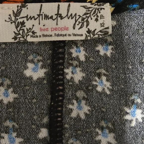 Free People Intimately For You Black Multicolor Boho Lace Bodysuit - Picture 7 of 7